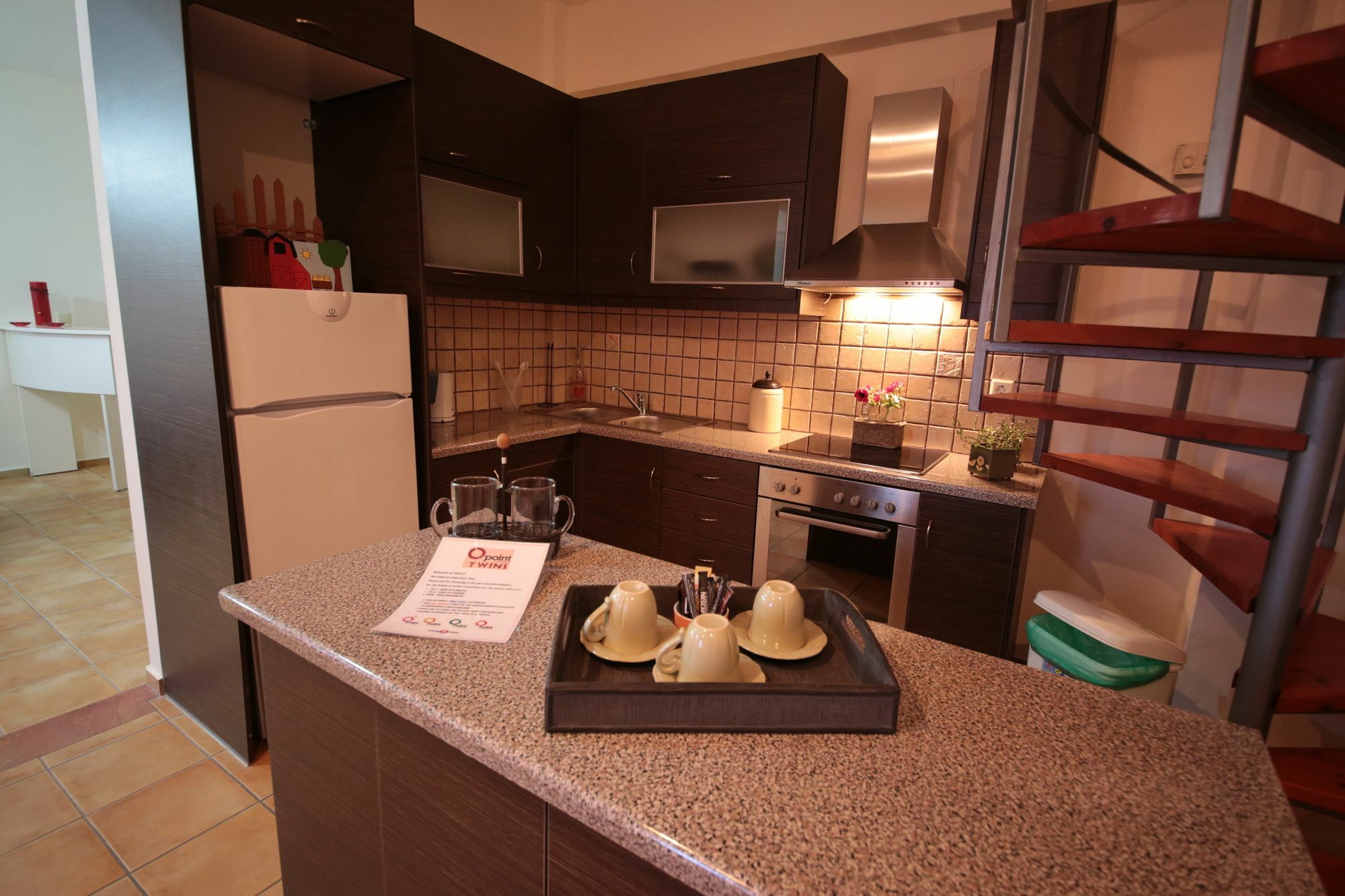 Point Twins Apartments Vrontádos Esterno foto